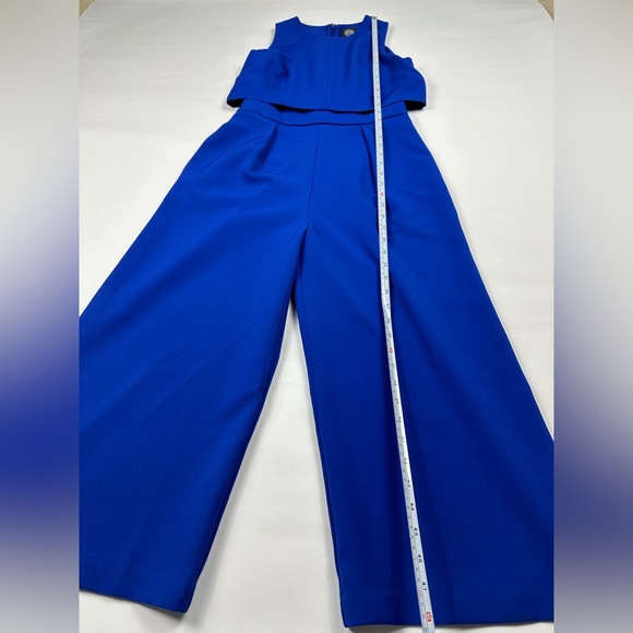 Vince Camuto royal blue jumpsuit with faux crop top attached overlay. Size 2 - Picture 6 of 10
